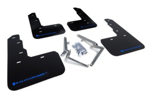 Honda Civic Type R Mud Flap - Rally Armor - UR Black Flap with Blue Logo - Black - `17-`22